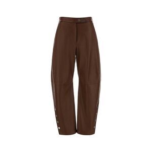 Sportmax Women Chocolate Leather Cinepresa Pant